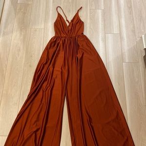 Burnt orange jumpsuit size small
